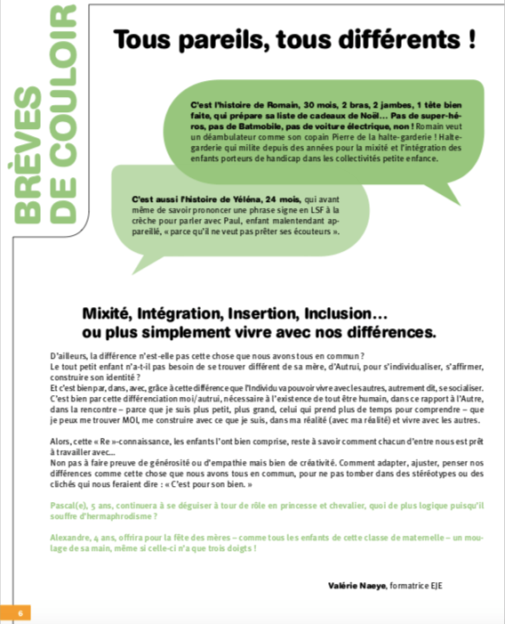 tous pareils, tous differents